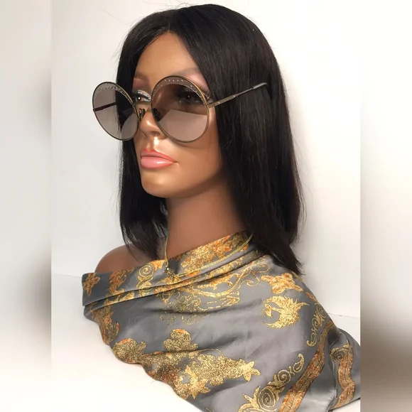 💯 - Authentic New BOTTEGA VENETASatinized metal over round sunglasses